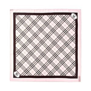 Burberry Check Silk Scarf, Pink